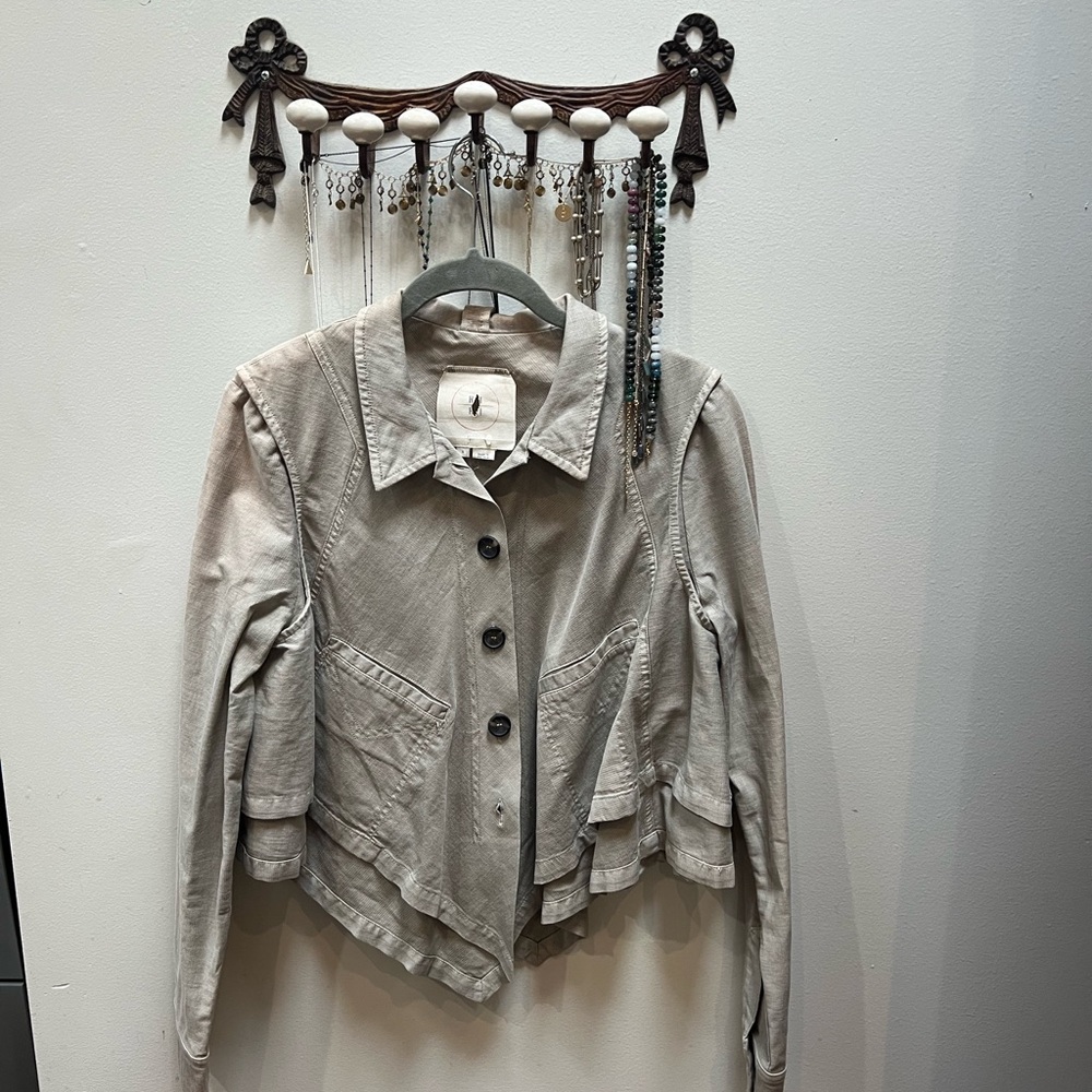 Stylish Beige Button-Up Jacket